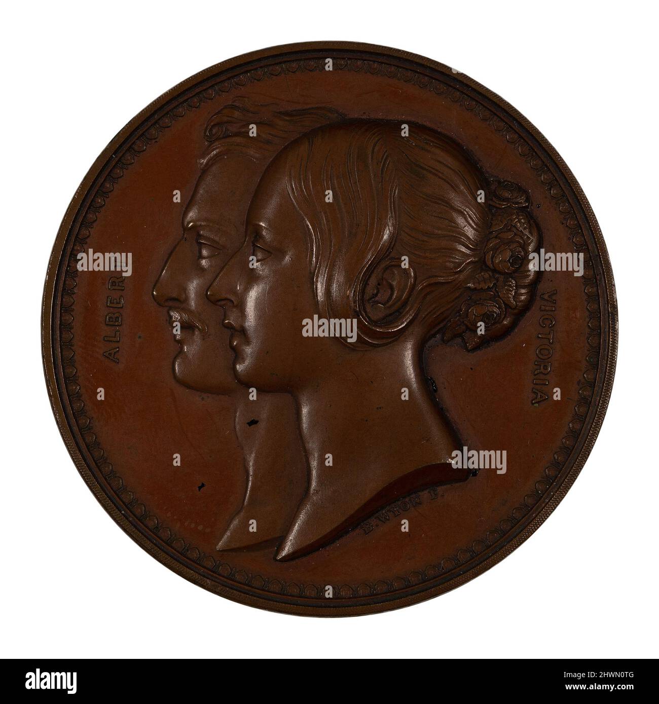 Médaille britannique Constitution mariage de Victoria et Albert Banque D'Images