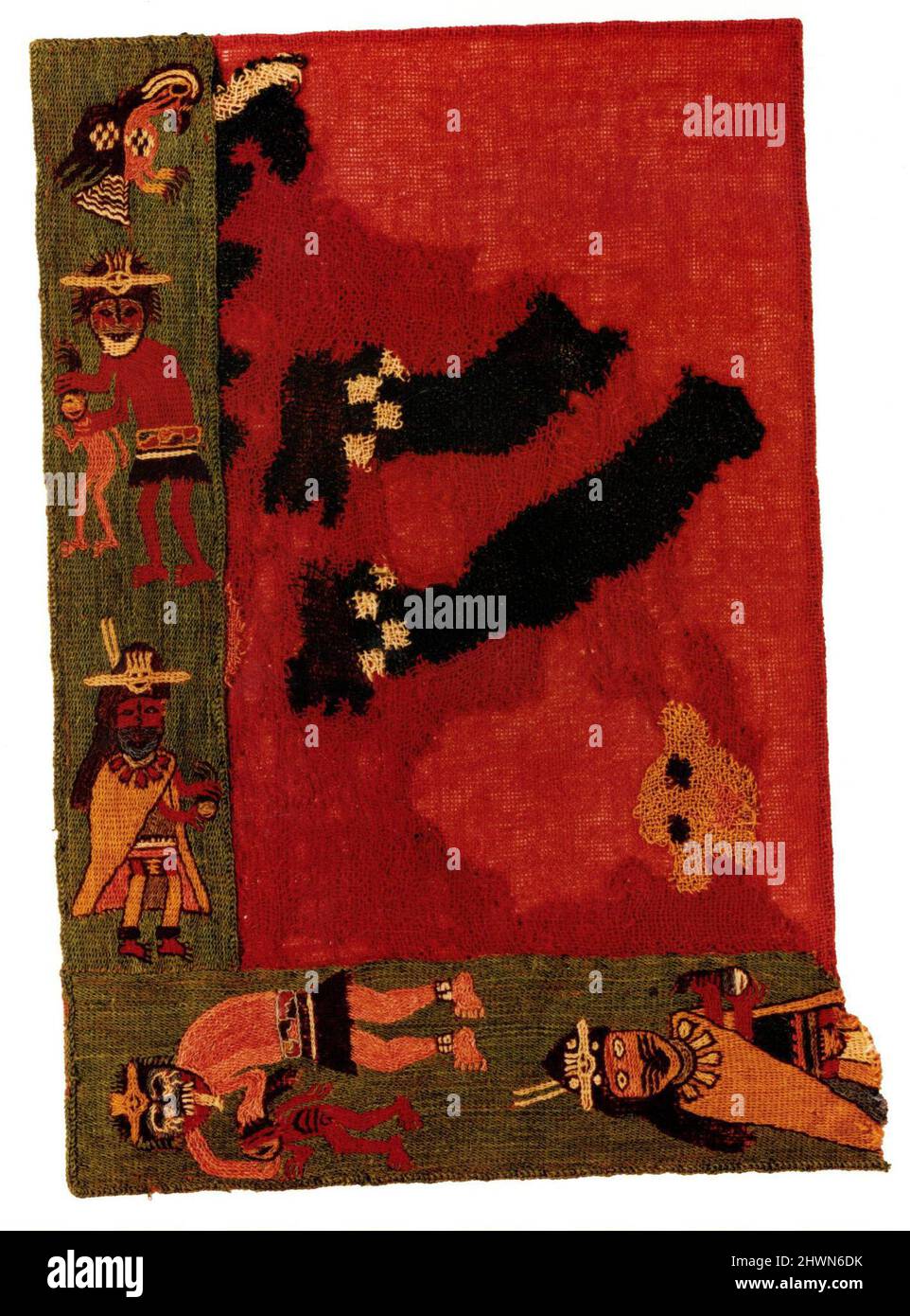 Coin d'un manteau ou d'un tissu rituel. Artiste : inconnu Banque D'Images Coin d'un manteau ou d'un tissu rituel. Artiste : inconnu Banque D'Images