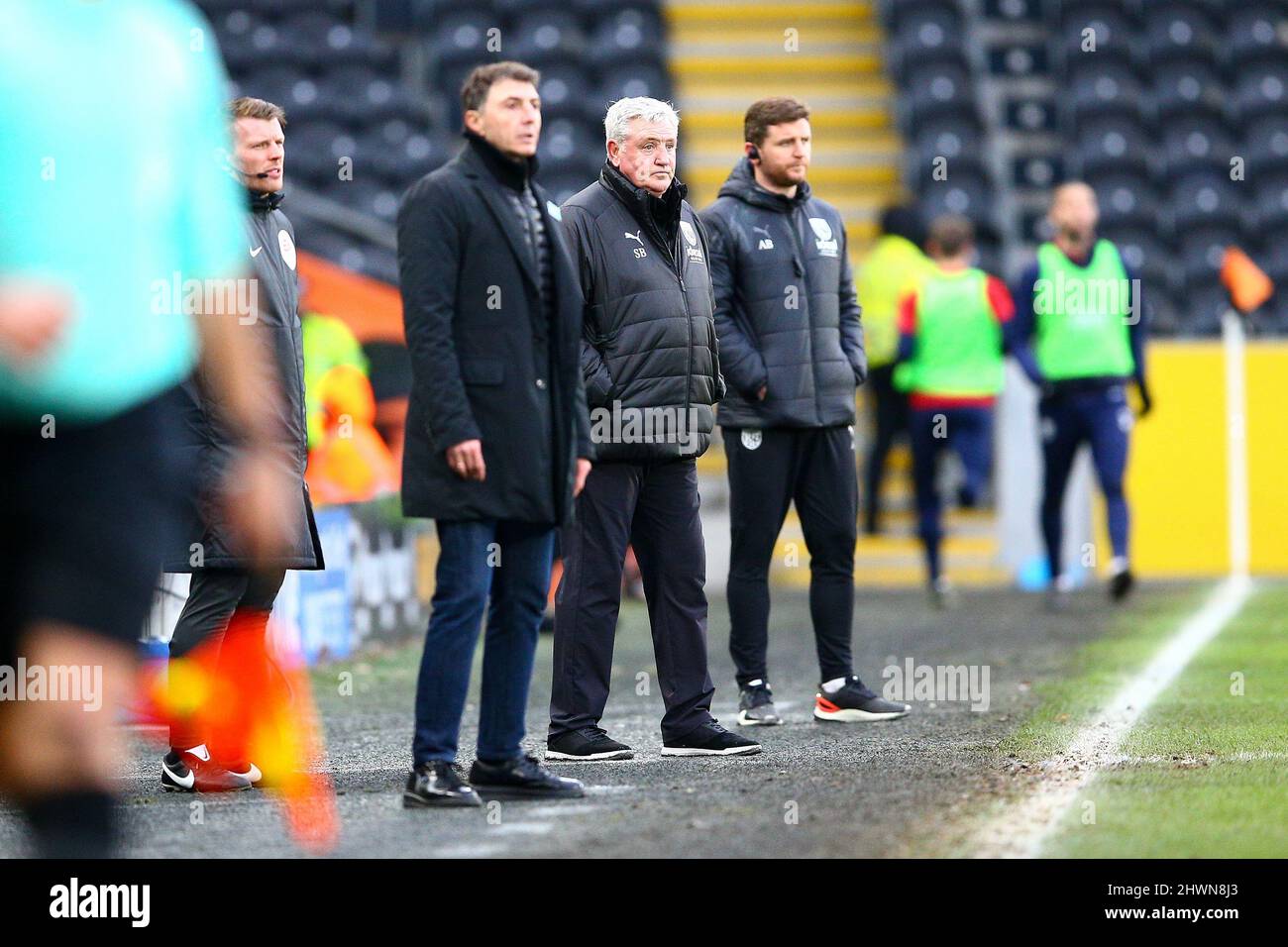 MKM Stadium, Hull, Angleterre - 5th mars 2022 Steve Bruce Directeur de West Bromwich - pendant le match Hull City / West Bromwich Albion, EFL Championship 2021/22 MKM Stadium, Hull, Angleterre - 5th mars 2022 crédit: Arthur Haigh/WhiteRosePhotos/Alay Live News Banque D'Images