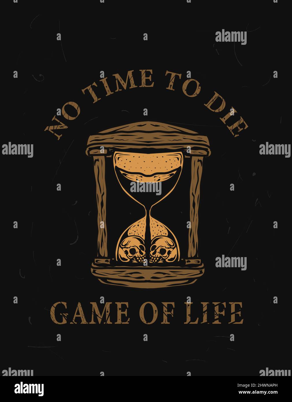illustration vecteur vintage crâne sablier Illustration de Vecteur