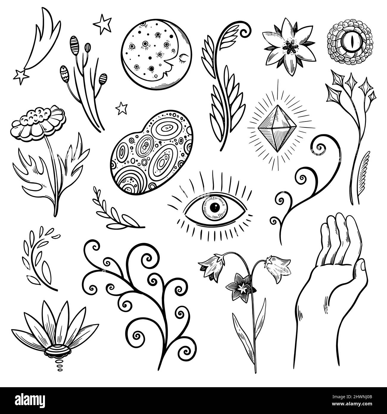 Tatouage Arc En Ciel Noir Et Blanc Tattoo design sun moon Banque d'images noir et blanc - Alamy
