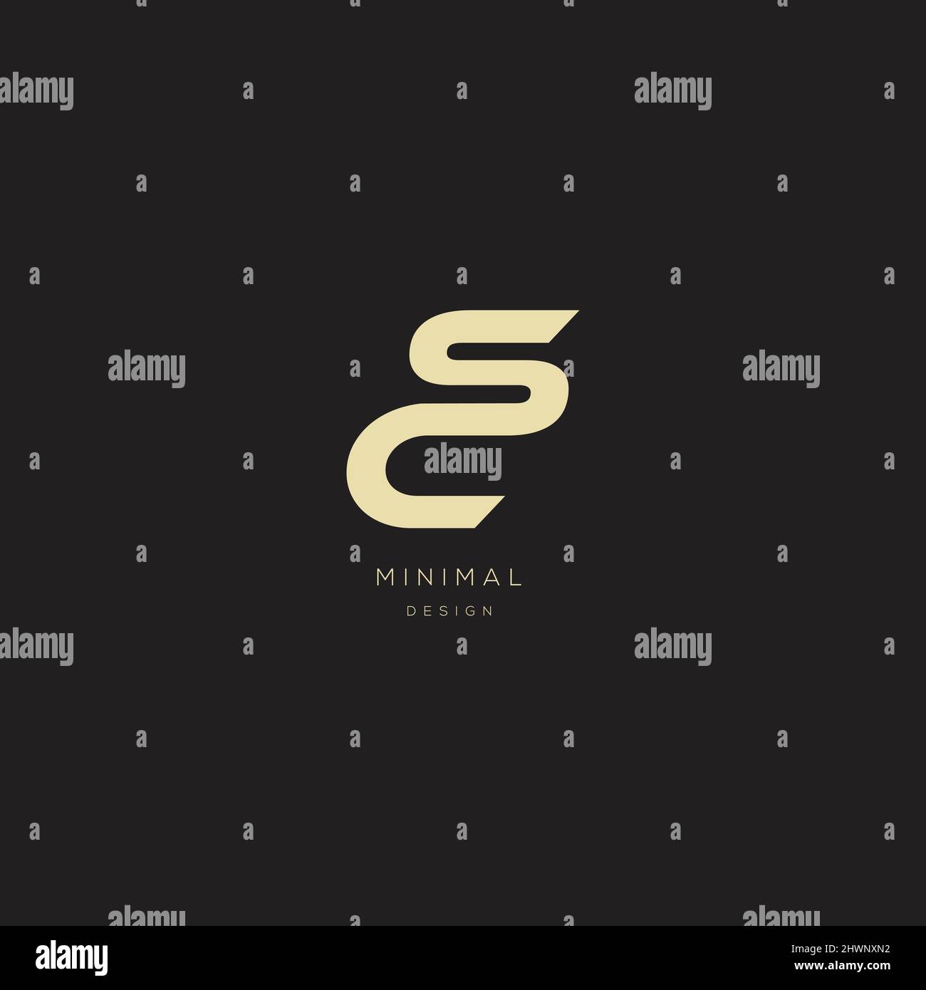 LETTRE du logo CS, design moderne Illustration de Vecteur