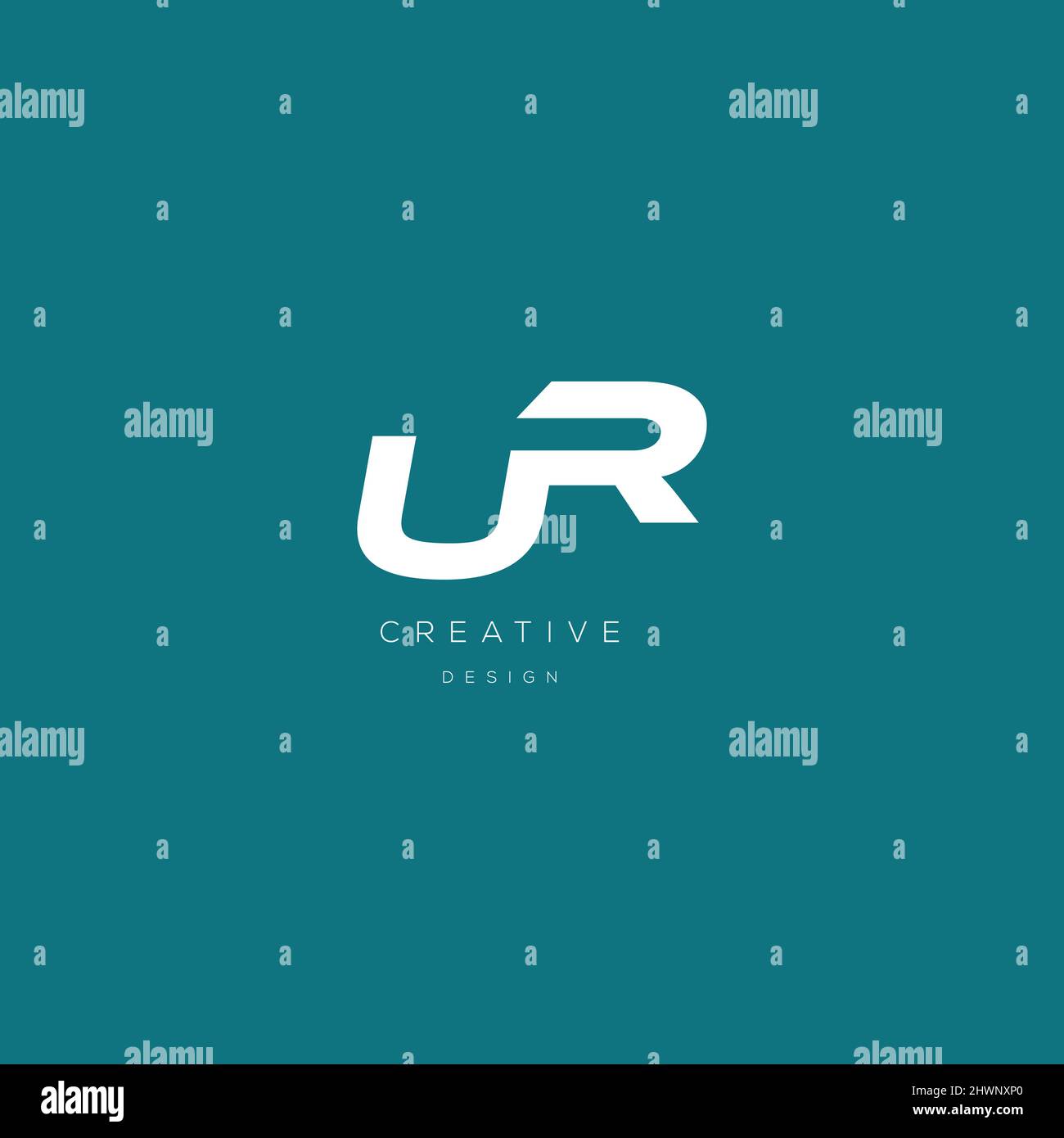 LETTRE DU LOGO UR design moderne Illustration de Vecteur