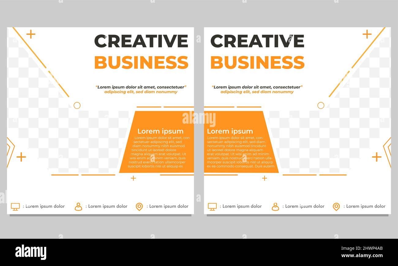 modèle de post-publication de médias sociaux professionnels créatifs Banque D'Images