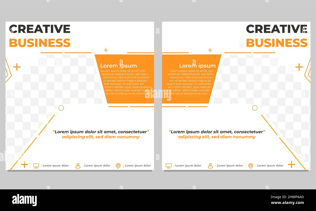 modèle de post-publication de médias sociaux professionnels créatifs Banque D'Images