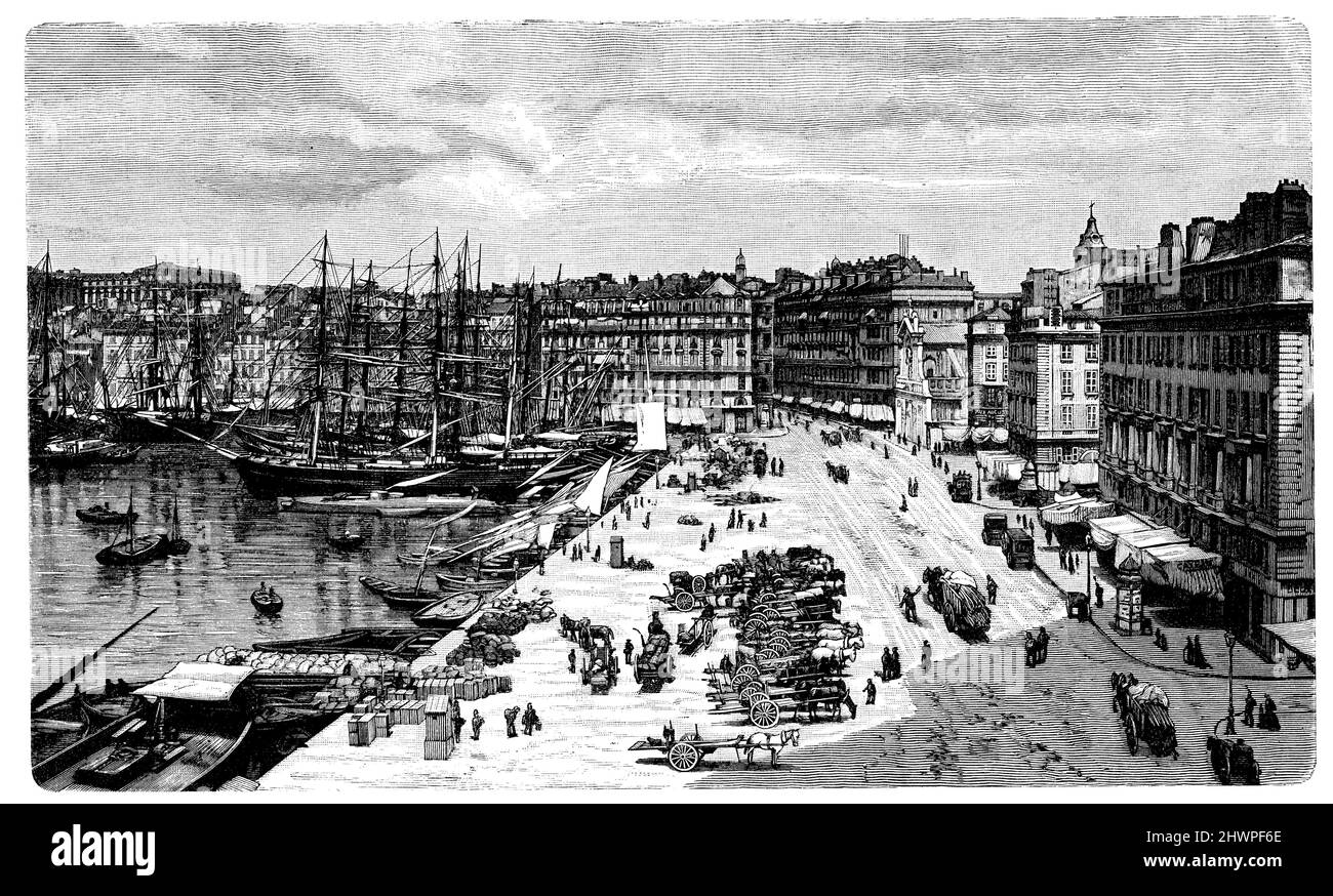 Port de Marseille, , (atlas, 1909), Hafen von Marseille, Port de Marseille Banque D'Images