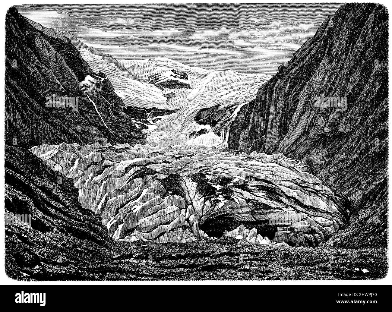 Glacier en Norvège, , (atlas, 1909), Gletscher à Norwegen, Glacier en Norvège Banque D'Images