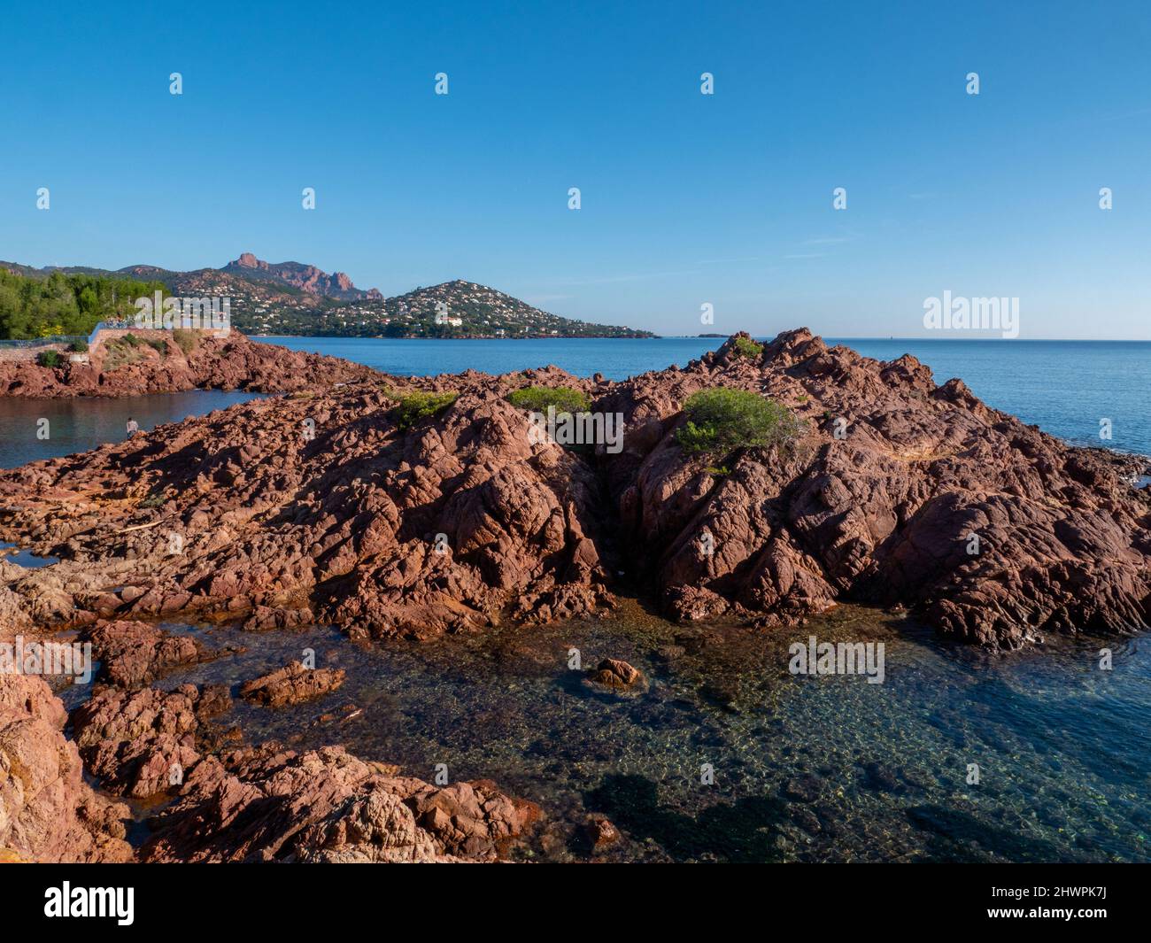 Var (83) Côte d'dÕAzur, parc de lÕEsterel au bord de la Mditerranne, la corniche dÕor//France, Var (83) la Côte d'Azur, Parc de l'Esterel sur les rives de la Banque D'Images