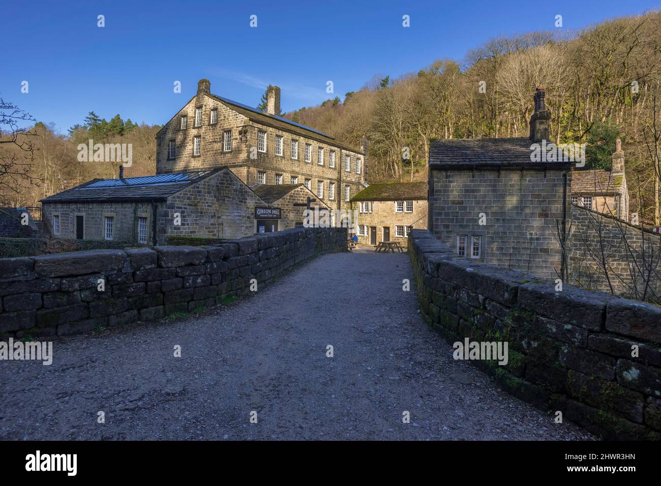 Gibson Mill à Hardcastle Crags à Midgehole dans West Yorkshire Banque D'Images