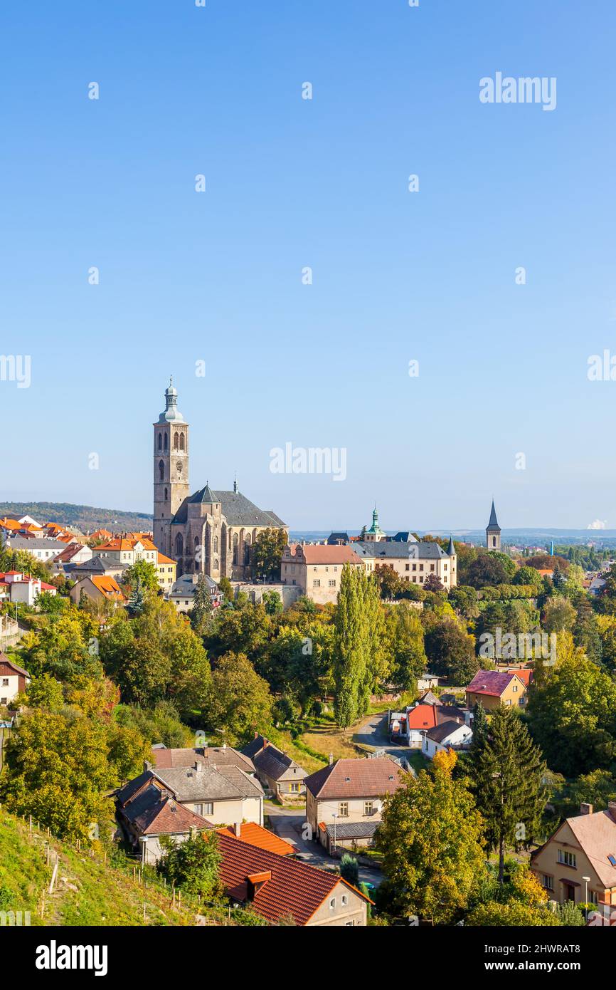 Ville de Kutna Hora dans la région de Bohème centrale de la République tchèque. Paysage Banque D'Images