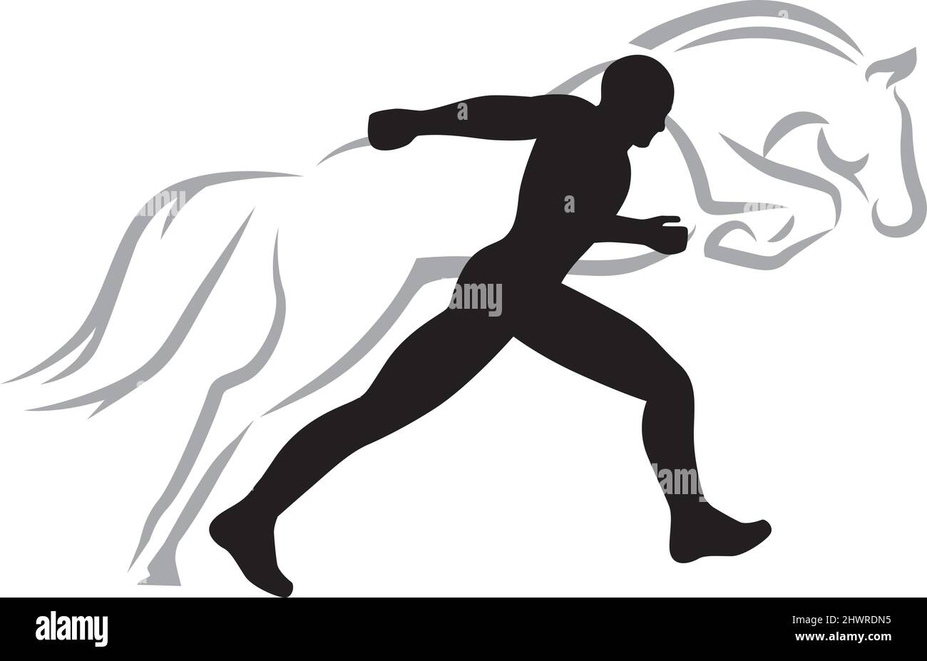 personne en cours d’exécution Illustration de Vecteur