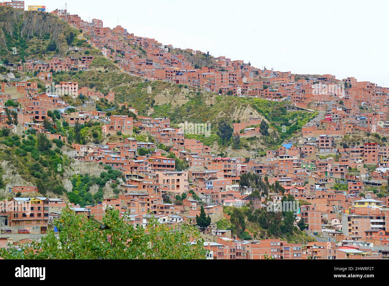 La Paz de Bolivie, la plus haute capitale du monde, à une altitude de 3,640 mètres au-dessus du niveau de la mer, en Amérique du Sud Banque D'Images