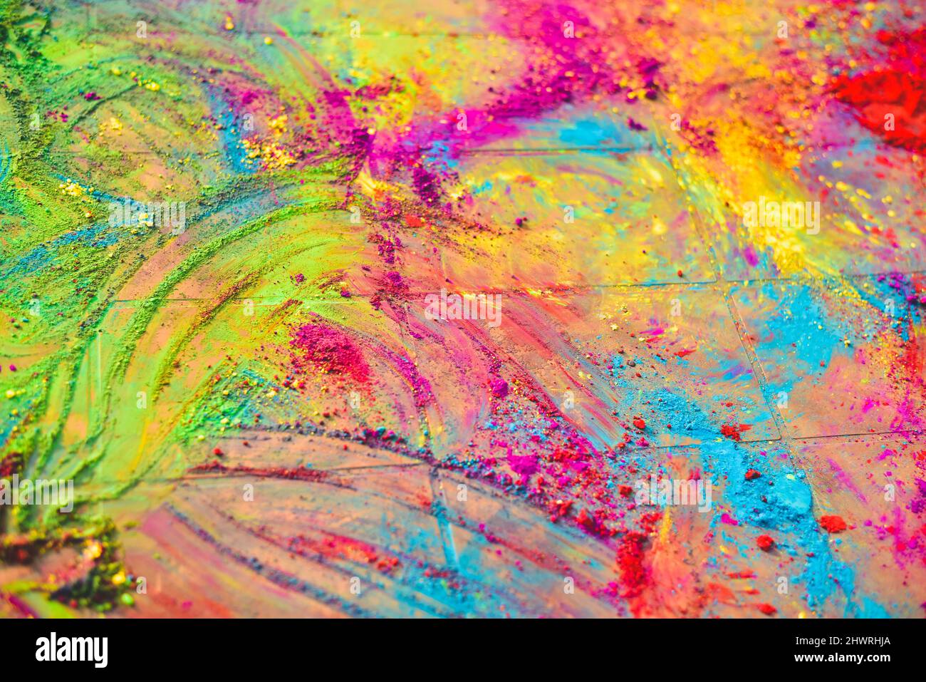 Résumé fond en poudre multicolore coloré Banque D'Images