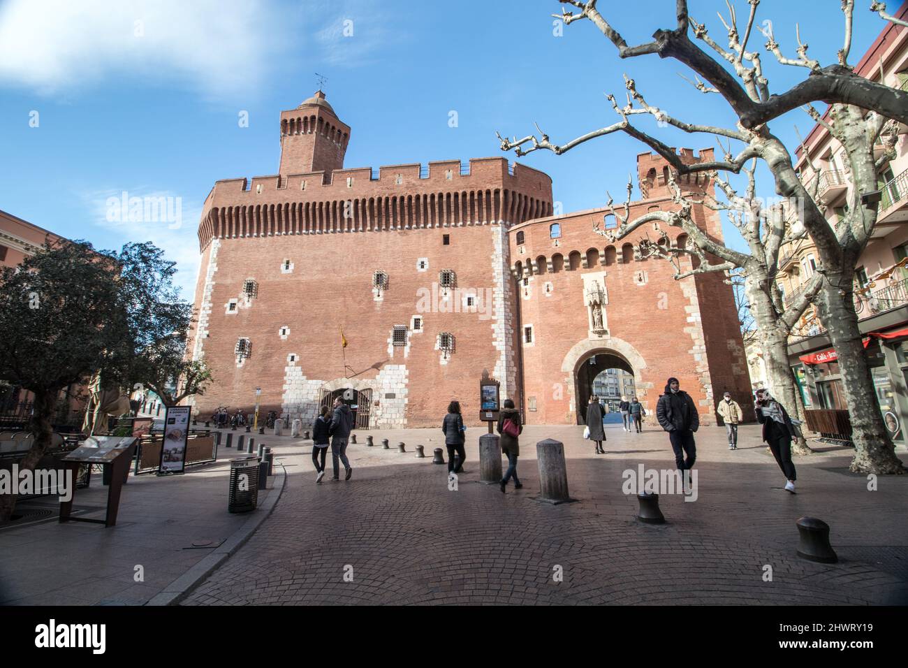 Le Castillet à Perpignan Banque D'Images