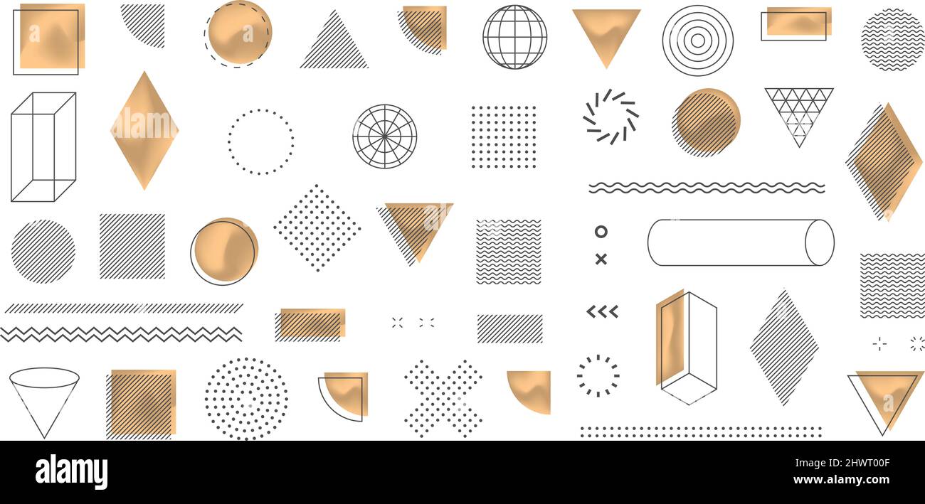 Ensemble de vecteurs. Formes géométriques. Formes modernes minimales. Formes géométriques minimalistes pour votre projet de conception. Arrière-plan et logotypes branchés de l'hippopotame. Illustration de Vecteur