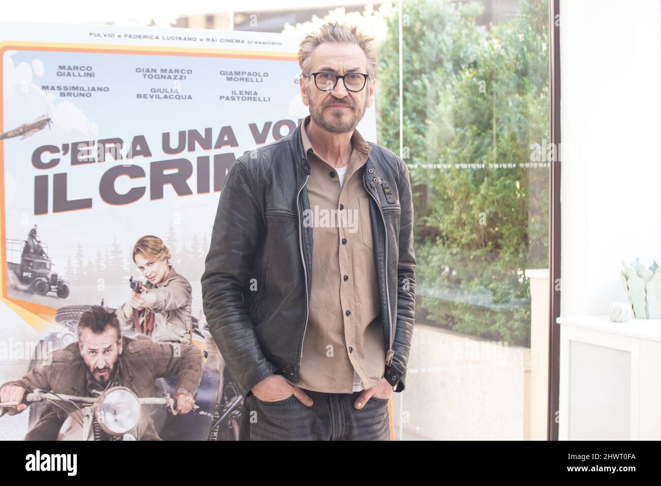 7 mars 2022, Rome, Italie: Marco Giallini participe à la photo du film ''c'era una volta il crimine'' à Rome (Credit image: © Matteo Nardone/Pacific Press via ZUMA Press Wire) Banque D'Images