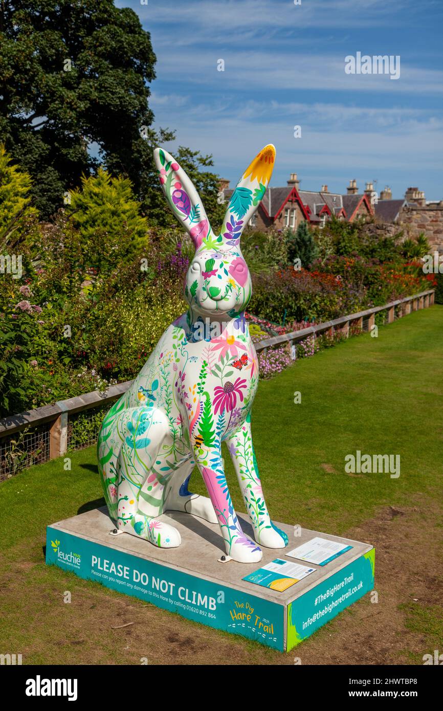 « Au-dessus de l'arc-en-ciel » par l'artiste Rosie Watson Big Hare Trail North Berwick Banque D'Images