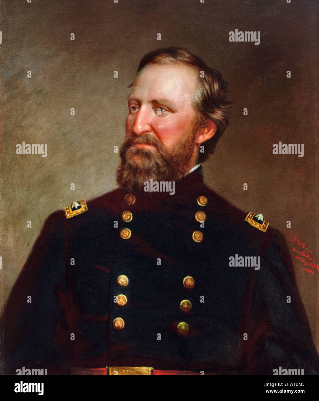 Portrait du général William Rosecrans (1819-1898) par Samuel Woodson Price, huile sur toile, 1868 Banque D'Images