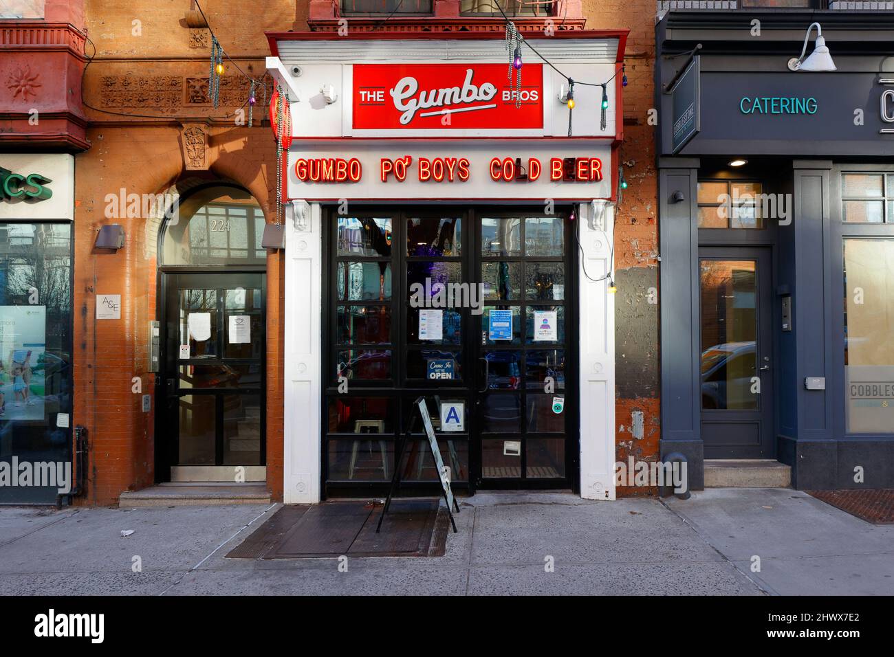 The Gumbo Bros, 224 Atlantic Ave, Brooklyn, New York photo d'un restaurant cajun à Cobble Hill, dans le quartier de Boerum Hill. Banque D'Images
