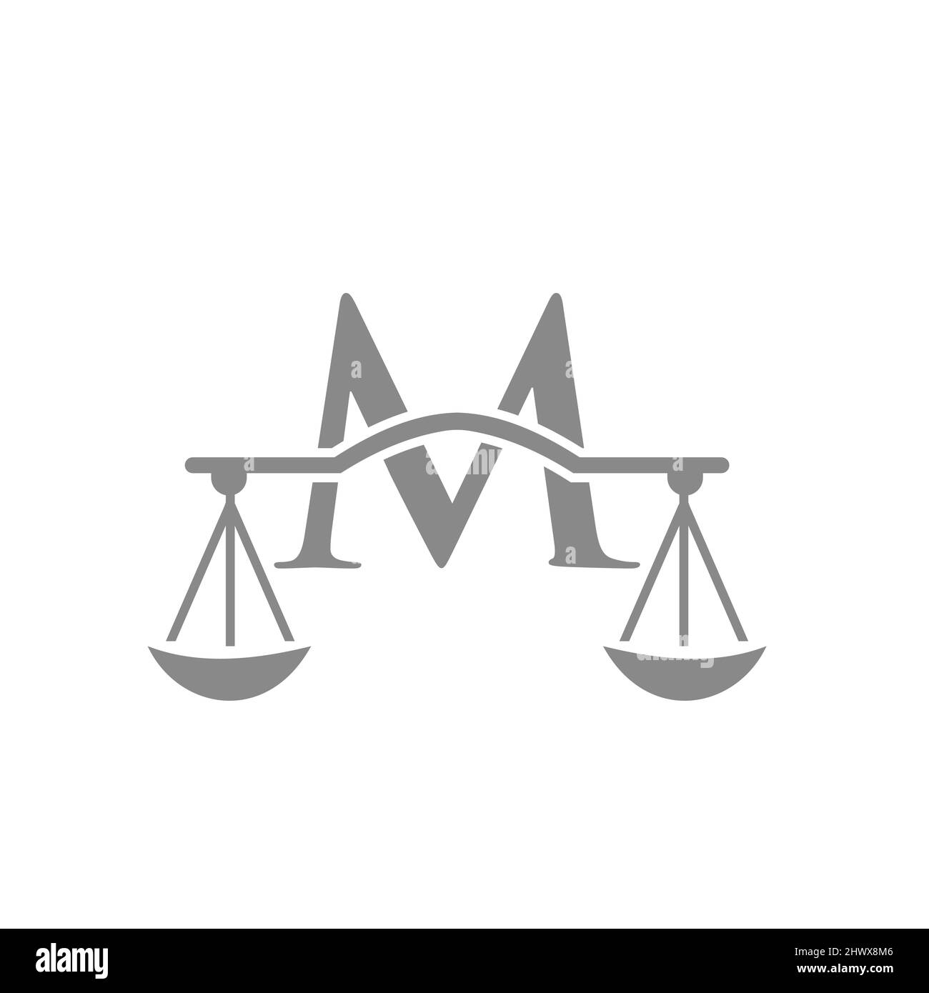 Logo du cabinet d'avocats Design on Letter M. avocat et justice, avocat, service juridique, service juridique, Cabinet d'avocats, Balance, modèle de logo Illustration de Vecteur