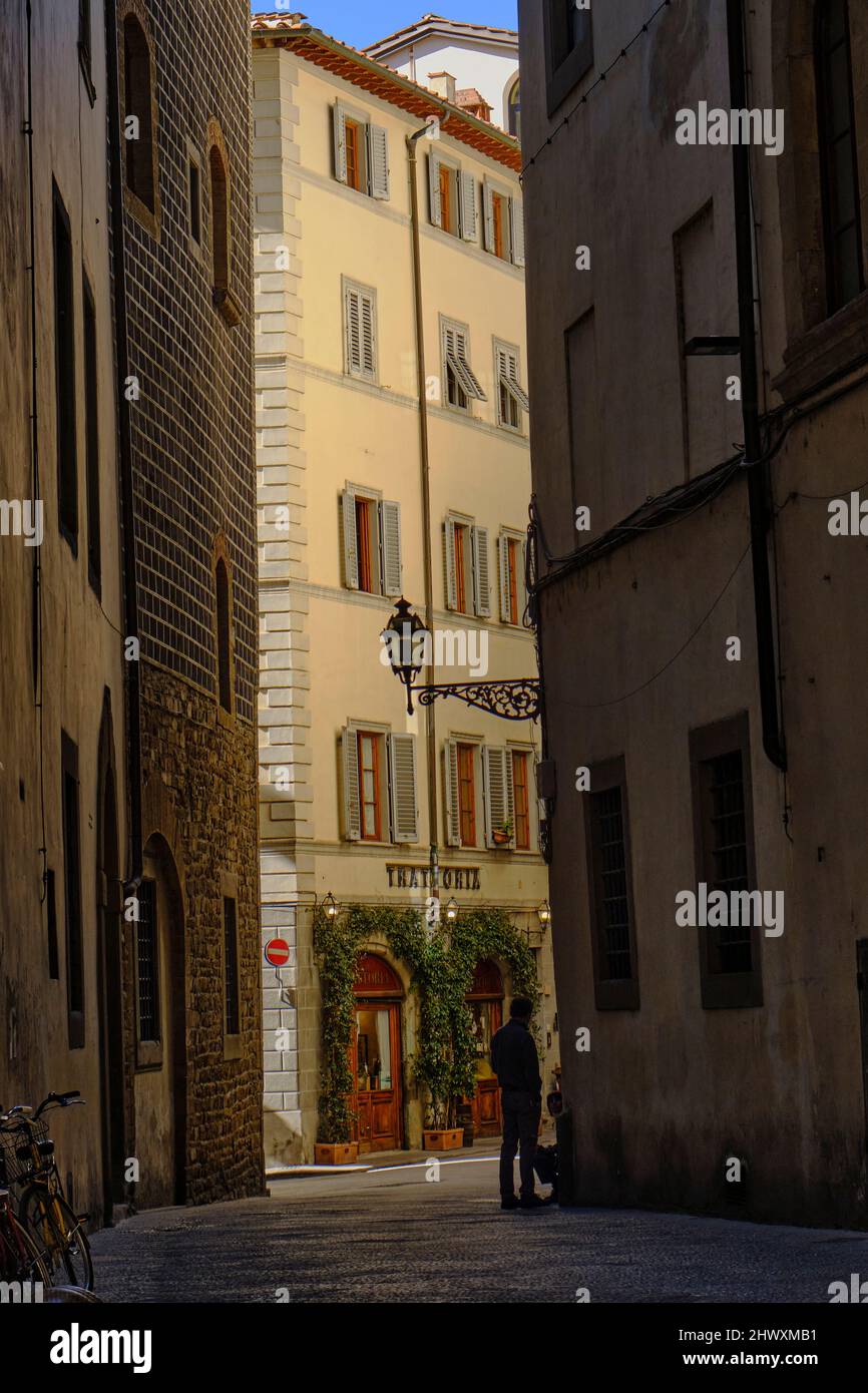 Florence rue latérale en italie Banque D'Images
