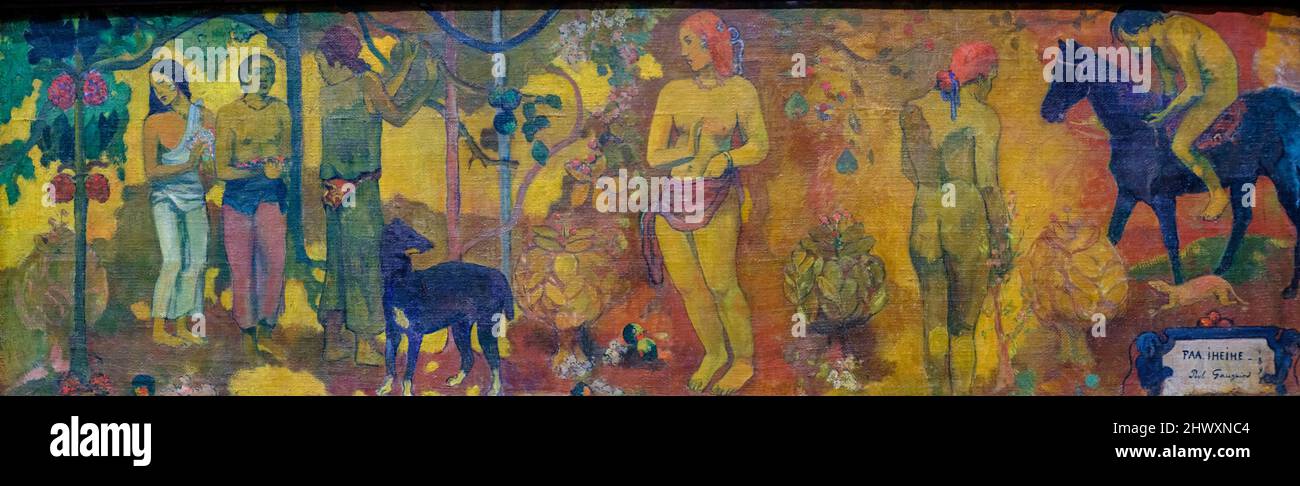 FAA Iheihe, Paul Gauguin , 1898, huile sur toile, Galerie nationale, Londres, Angleterre, Grande-Bretagne Banque D'Images