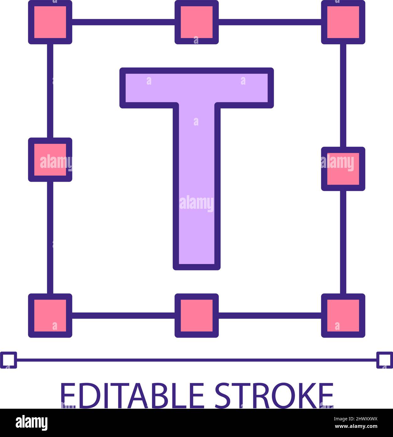 Icône de couleur RVB du service de typographie Illustration de Vecteur