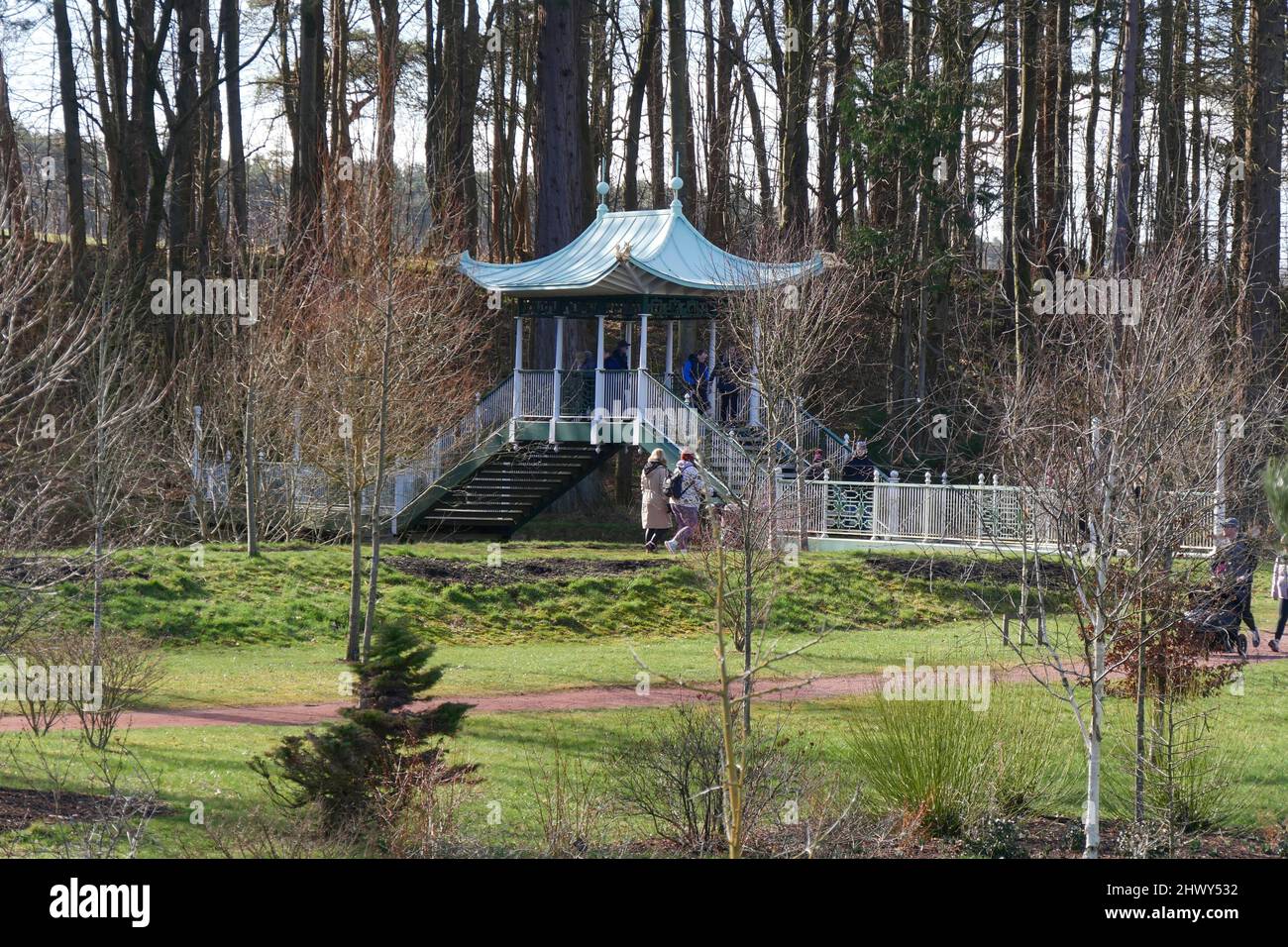 Pont chinois, Dumfries House Estate, Cumnock, East Ayrshire, Écosse, Royaume-Uni Banque D'Images