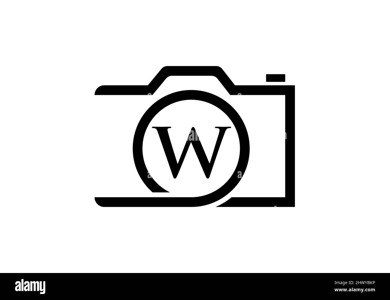 Logo de photographie Design sur lettre W. lettre W Photographie logo Design. Logo de l'appareil photo inspiration de la conception, modèle de photo Illustration de Vecteur