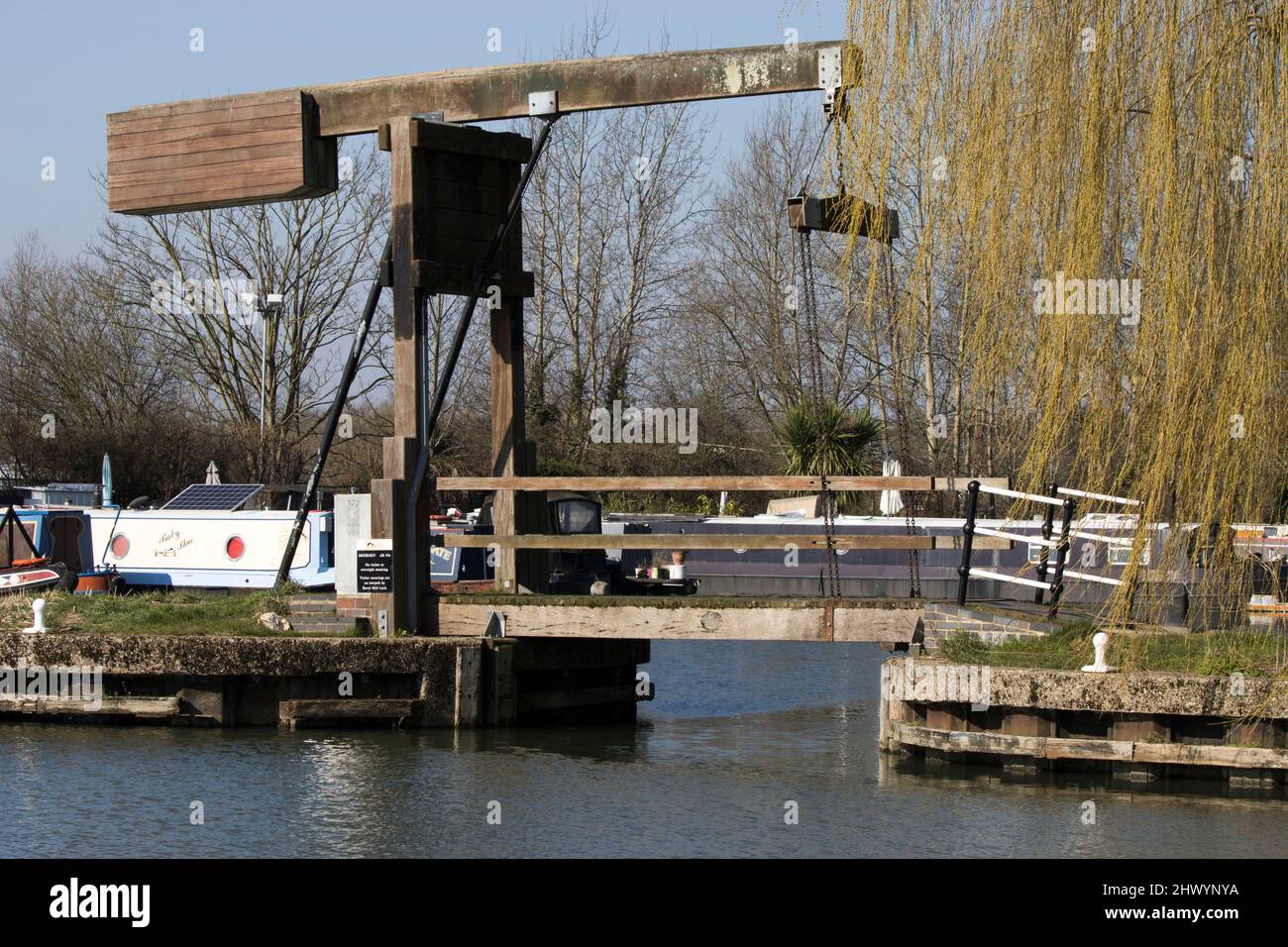 Moorhen Marina entrée River Sort Harlow Essex Banque D'Images