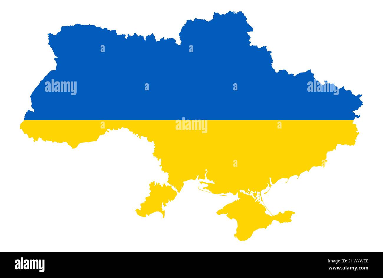 illustration vectorielle eps avec silhouette de pays ukraine avec couleurs de pays Illustration de Vecteur