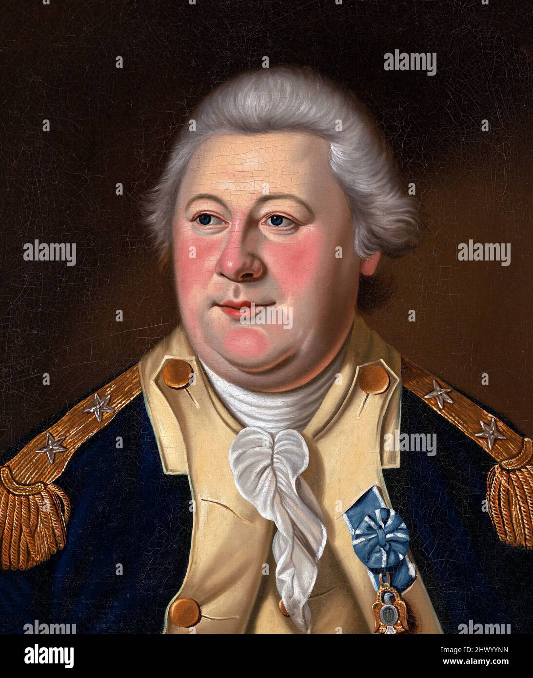 Portrait du général de l'Armée continentale, Henry KNOX (1750-1806) par Charles Peale Polk, huile sur toile, après 1783 Banque D'Images