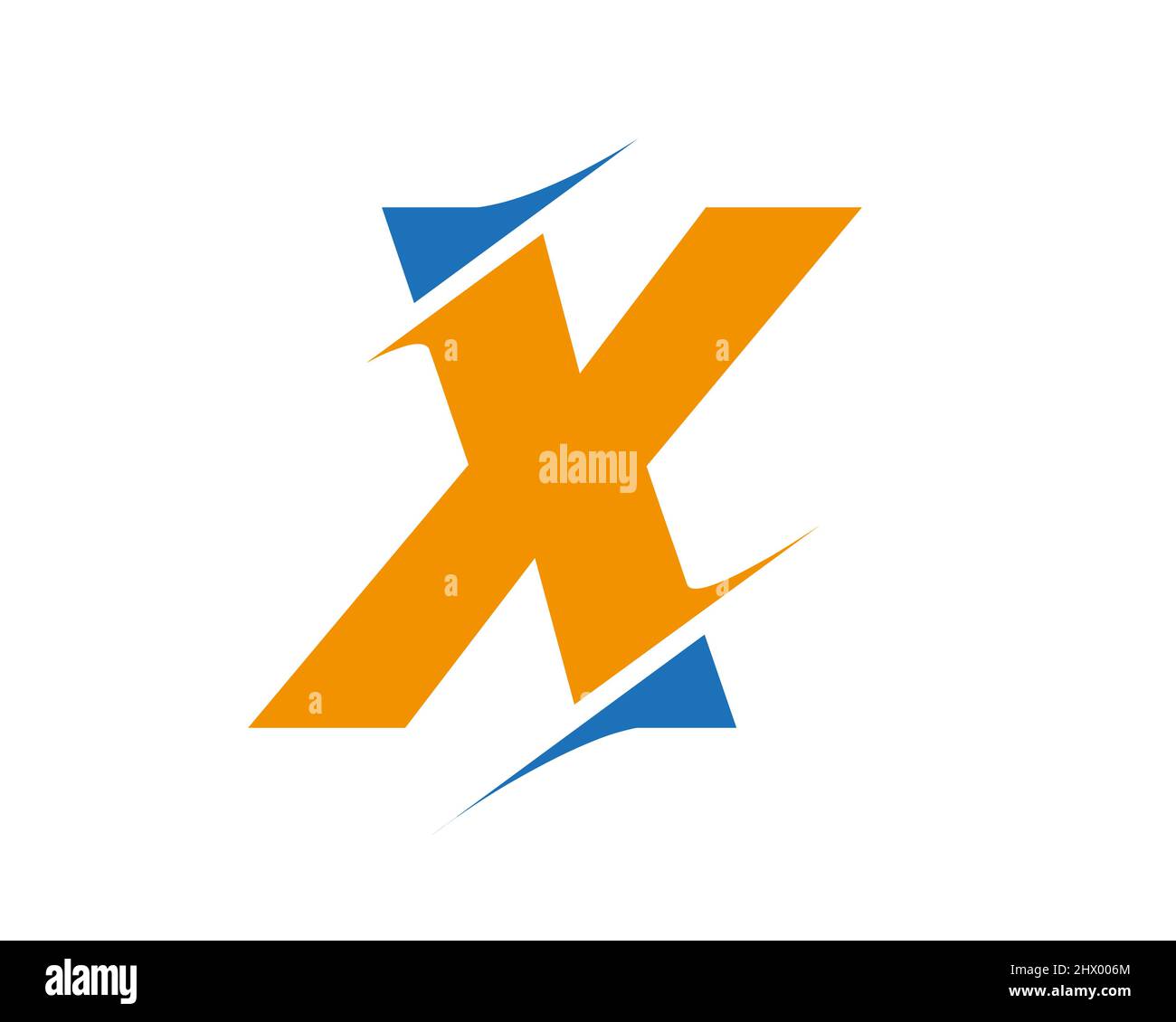 Logo X moderne avec concept Slash. Original monogramme lettre X logo design Vector. X logo en tranches Illustration de Vecteur