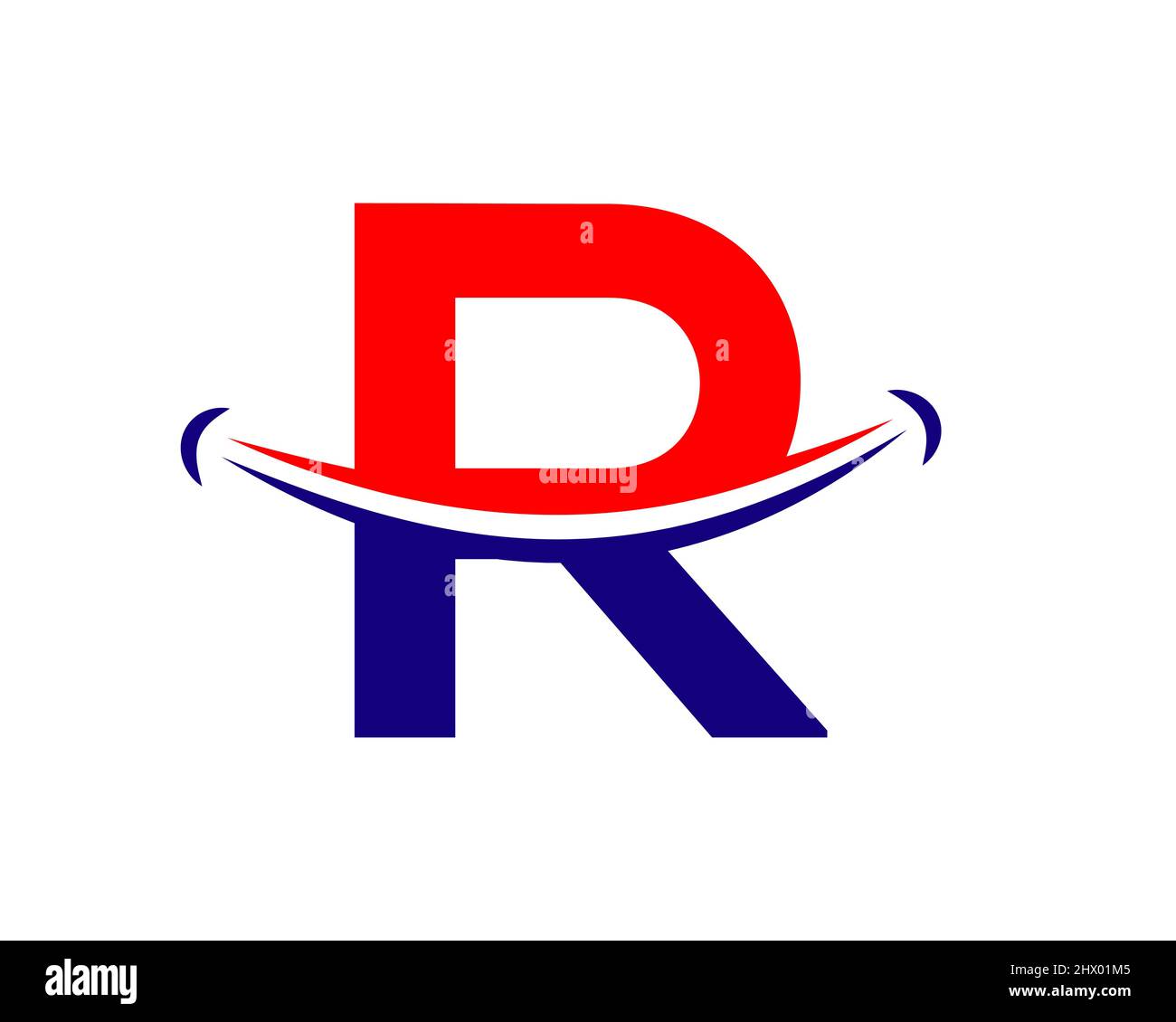 Logo Smile avec concept lettre R. Lettre initiale R logo heureux. Concept du logo Letter R Smile Illustration de Vecteur