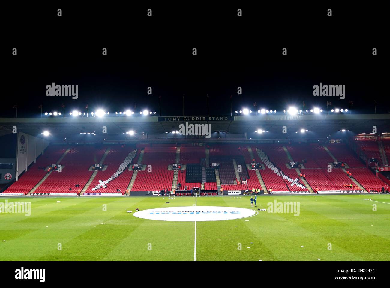 Vue générale du stade avant le match de championnat Sky Bet à Bramall Lane, Sheffield. Date de la photo: Mardi 8 mars 2022. Banque D'Images