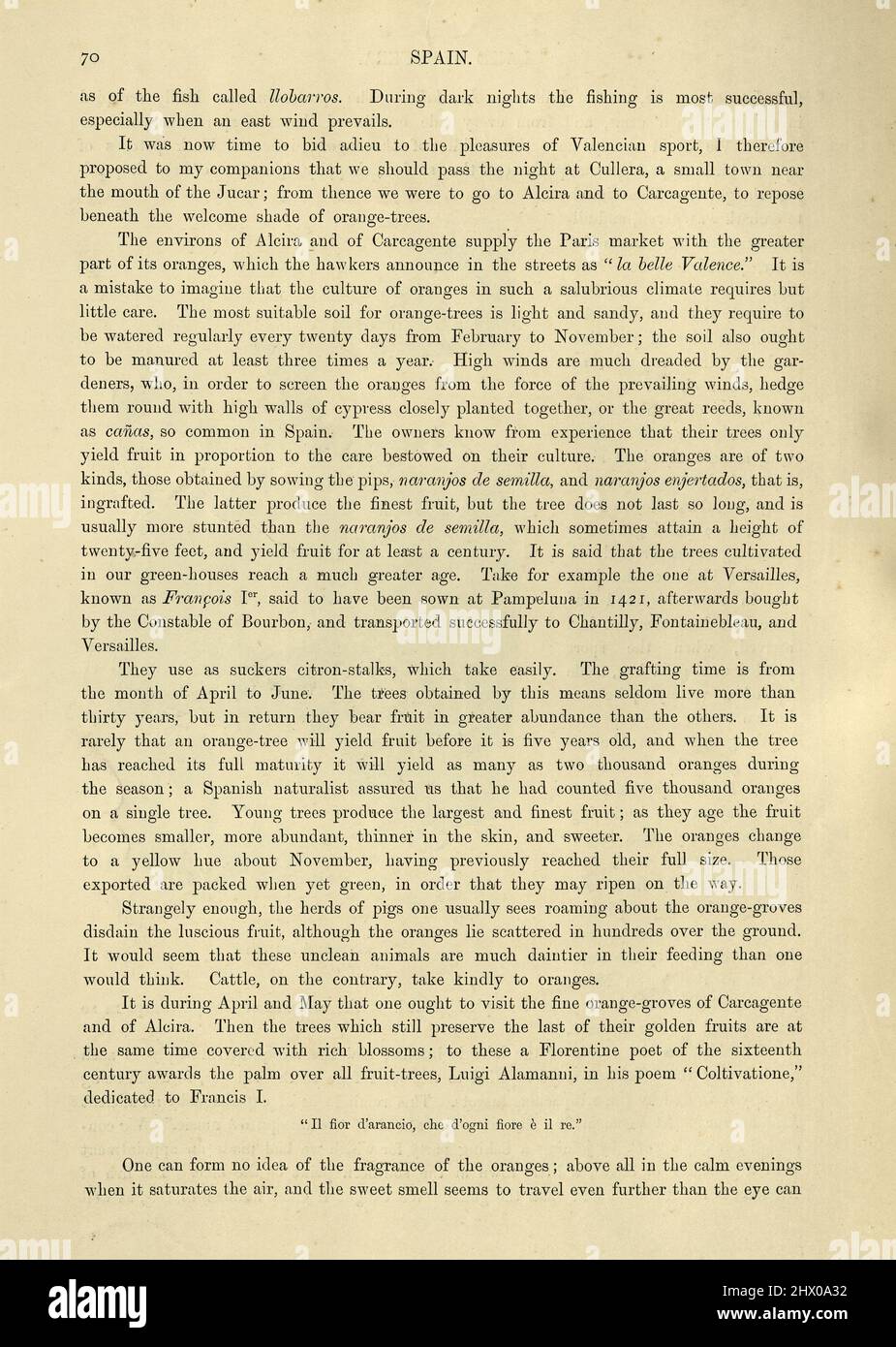 Page de l'Espagne par Baron ch. d'Avillier illustrée par Gustave Dore Banque D'Images