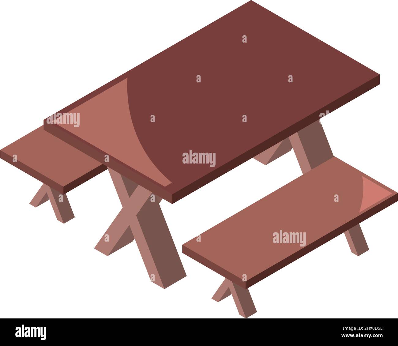 table de camping et sièges Illustration de Vecteur