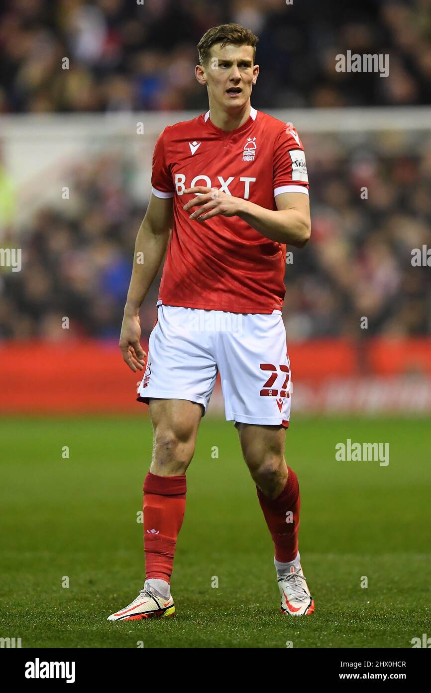 NOTTINGHAM, ROYAUME-UNI. 7th MARS Ryan Yates de la forêt de Nottingham lors du match de la coupe FA entre la forêt de Nottingham et la ville de Huddersfield au City Ground, Nottingham, le lundi 7th mars 2022. (Credit: Jon Hobley | MI News) Credit: MI News & Sport /Alay Live News Banque D'Images