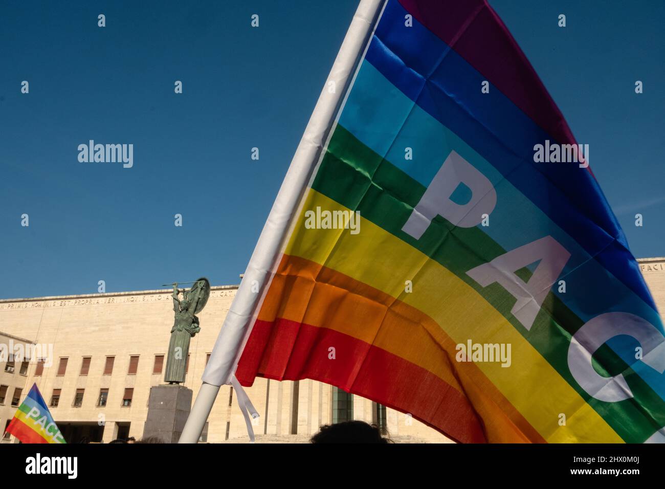 Manifestazione per la Pace università 'Sapienza' di Roma Banque D'Images