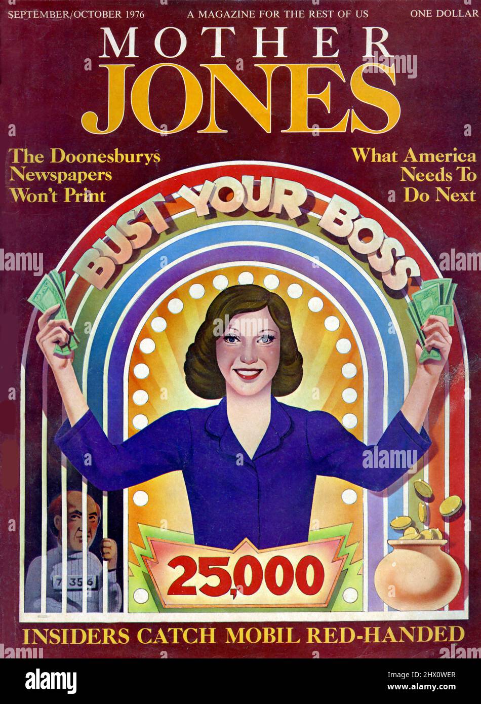 Couverture du numéro 1976 du magazine Mother Jones. Banque D'Images