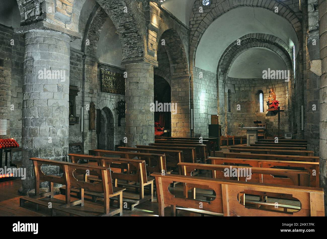 Église paroissiale de l'Assomption de Marie à Bossòst dans la région de Valle de Aran province de Lérida, Catalogne, Espagne Banque D'Images