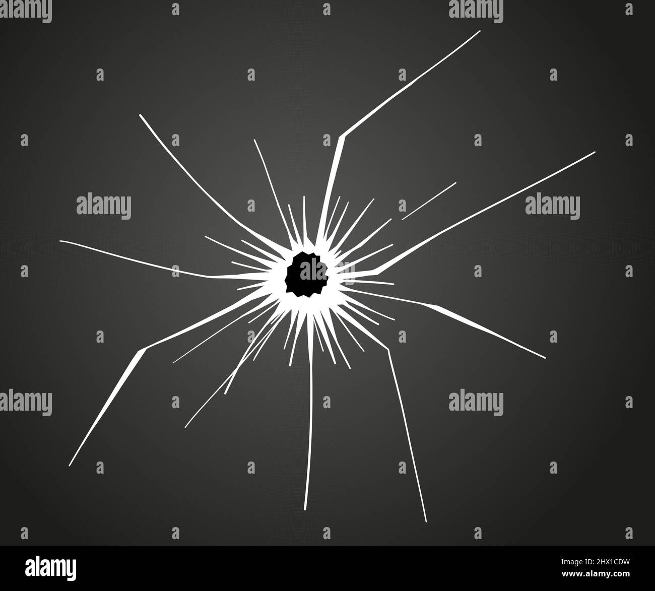 Fissures de la vitre. Glace cassée. Puces sur surface transparente, affichage électronique, fenêtre. Illustration d'esquisse vectorielle. Illustration de Vecteur