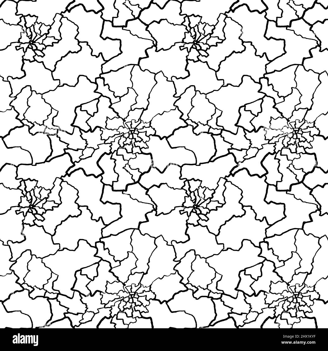 kintsugi art sans couture motif de éclats et de fragments de barbes différents avec des lignes fines. Illustration de Vecteur