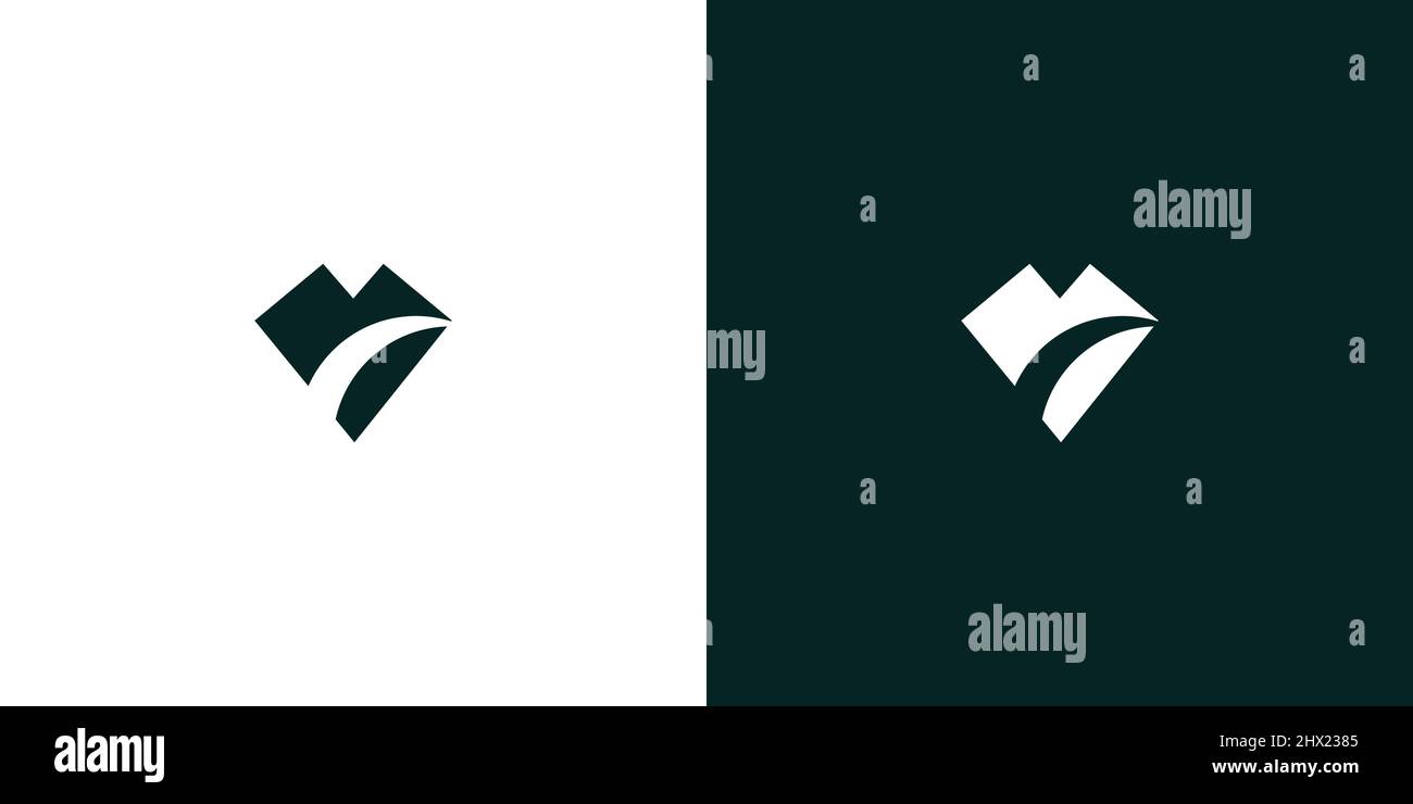 Logo de montagne simple et élégant Illustration de Vecteur