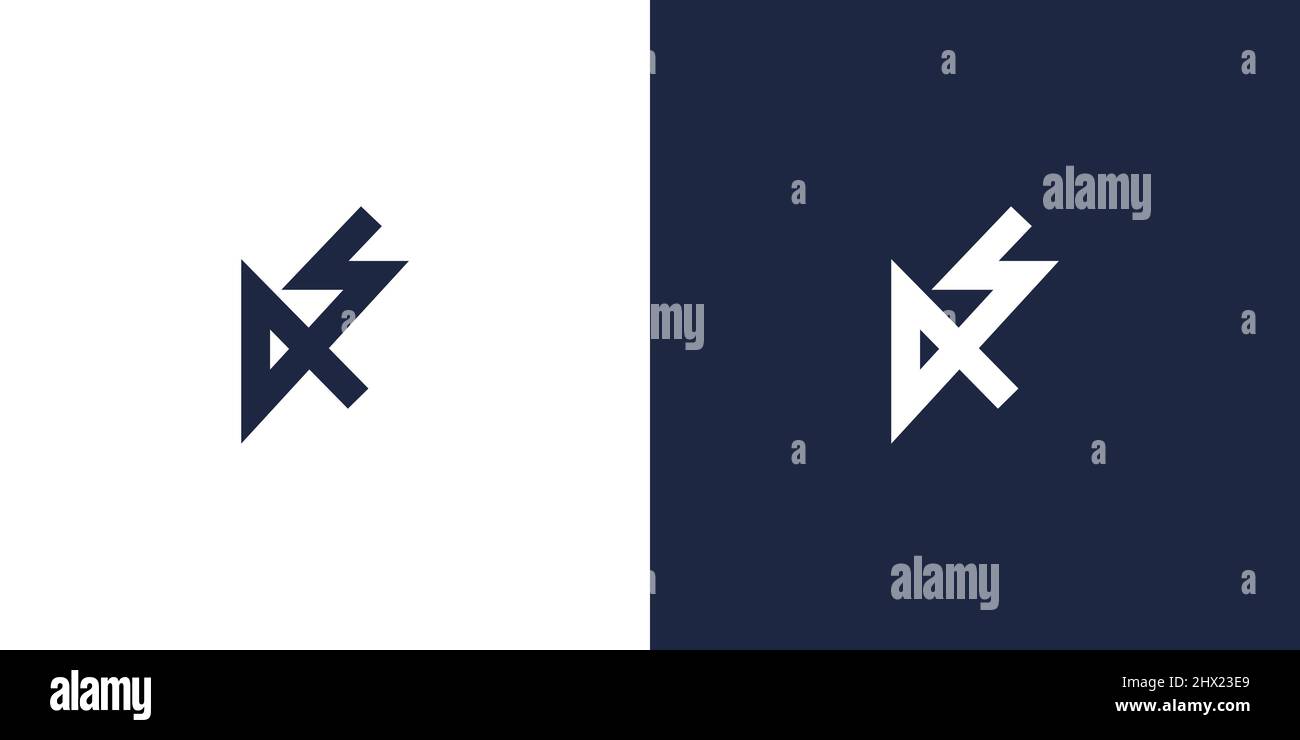 Lettre forte et moderne COMME initiales logo design Illustration de Vecteur