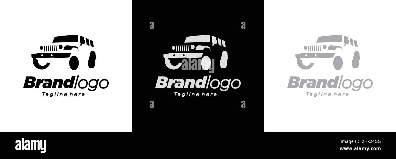 Design moderne et élégant du logo de la voiture avec un aspect attrayant et attrayant Illustration de Vecteur