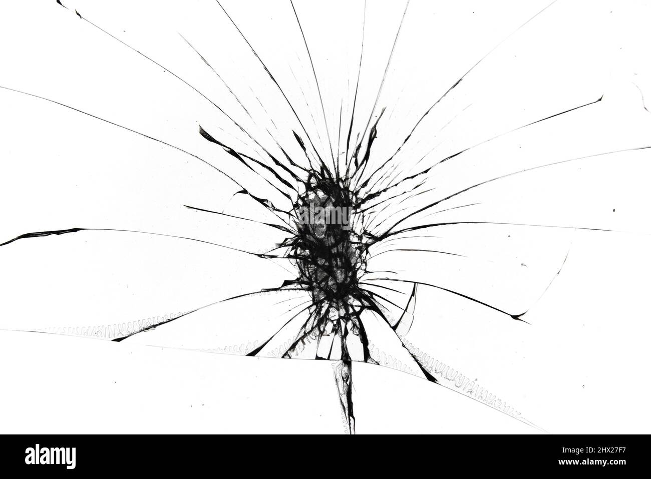 La texture de l'écran du téléphone est endommagée. Verre protecteur de smartphone brisé Banque D'Images