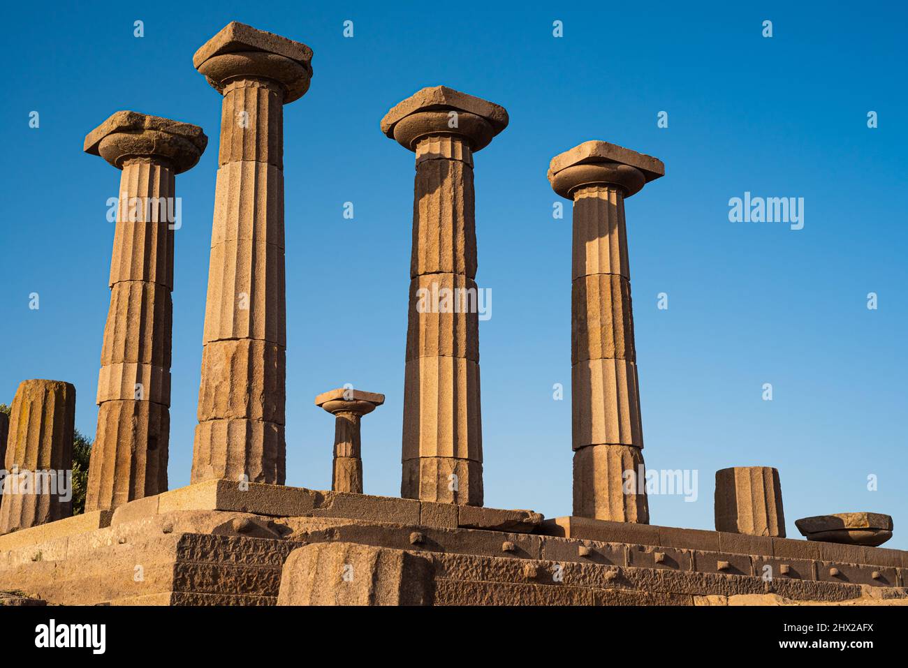 Le Temple d'Athéna à Assos, ville ancienne. Behramkale, Canakkale. Turquie. Banque D'Images