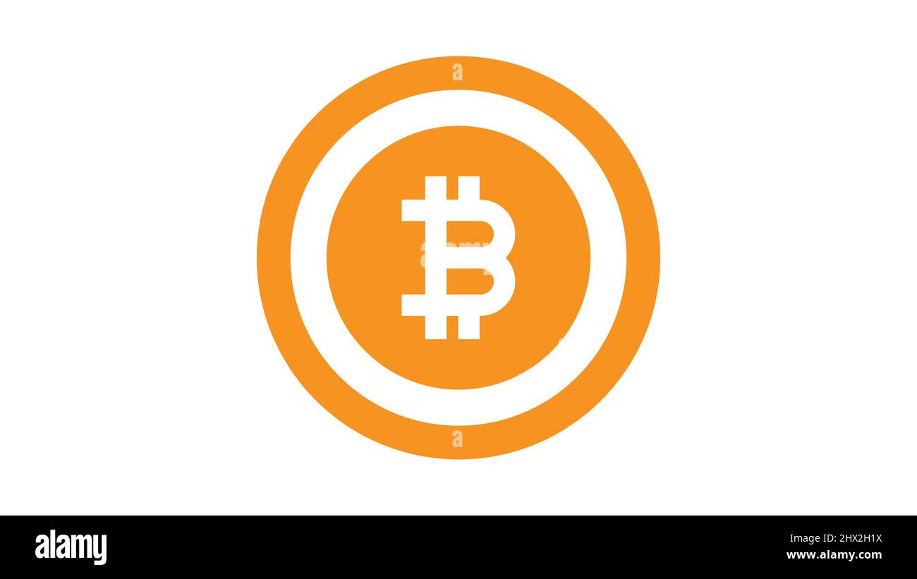 Bitcoin une icône de crypto-monnaie isolée sur une image vectorielle d'arrière-plan blanc polaire. Illustration de Vecteur