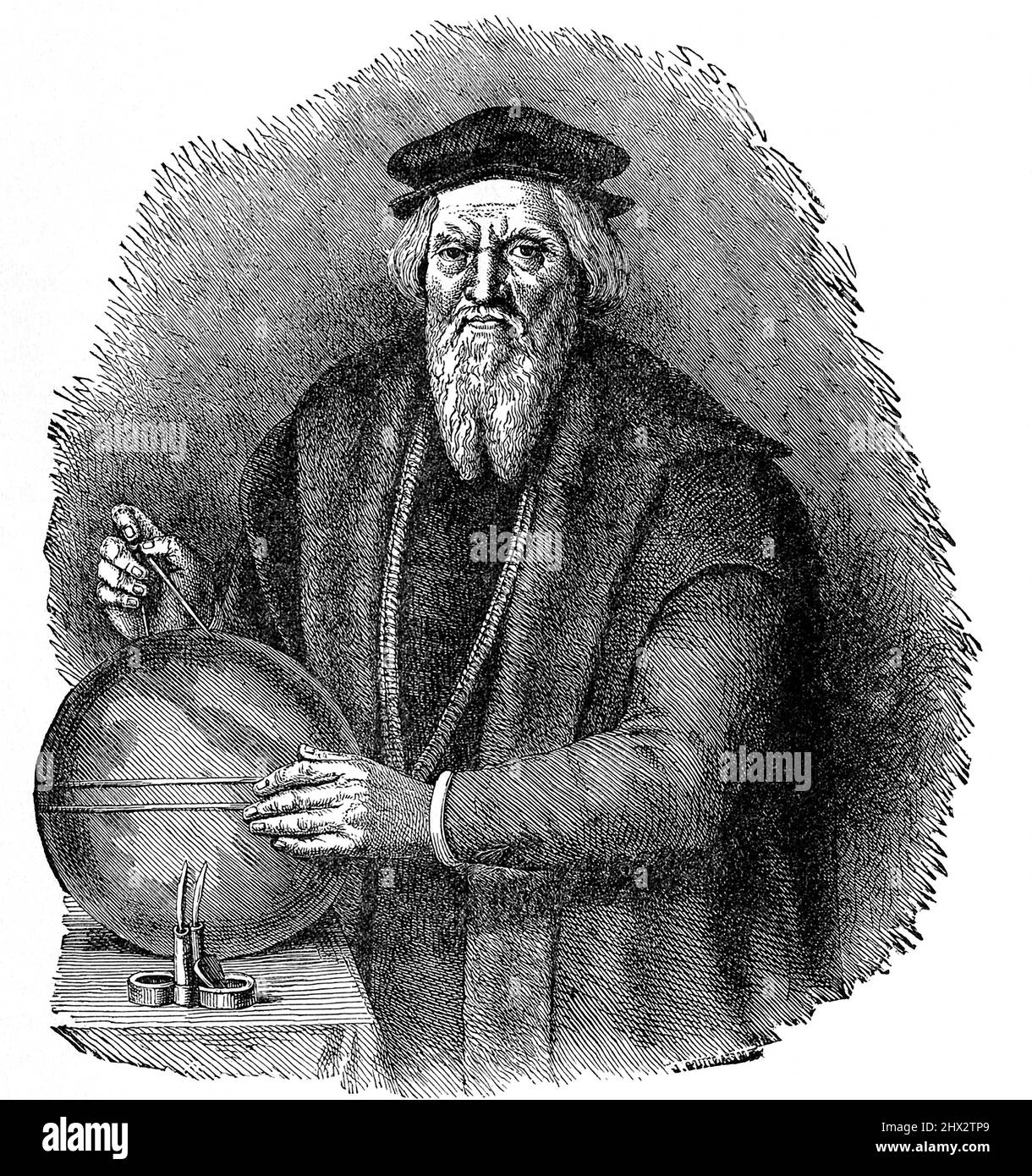 Sebastian Cabot était le fils de l'explorateur anglais John Cabot. Sebastian (b. 1485â. « 86?, d. 1557 ?) Était aussi un explorateur, servant d'abord pour l'Espagne et Banque D'Images